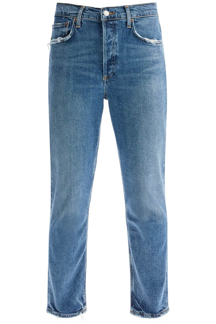 Agolde Riley Cropped Jeans   Blue