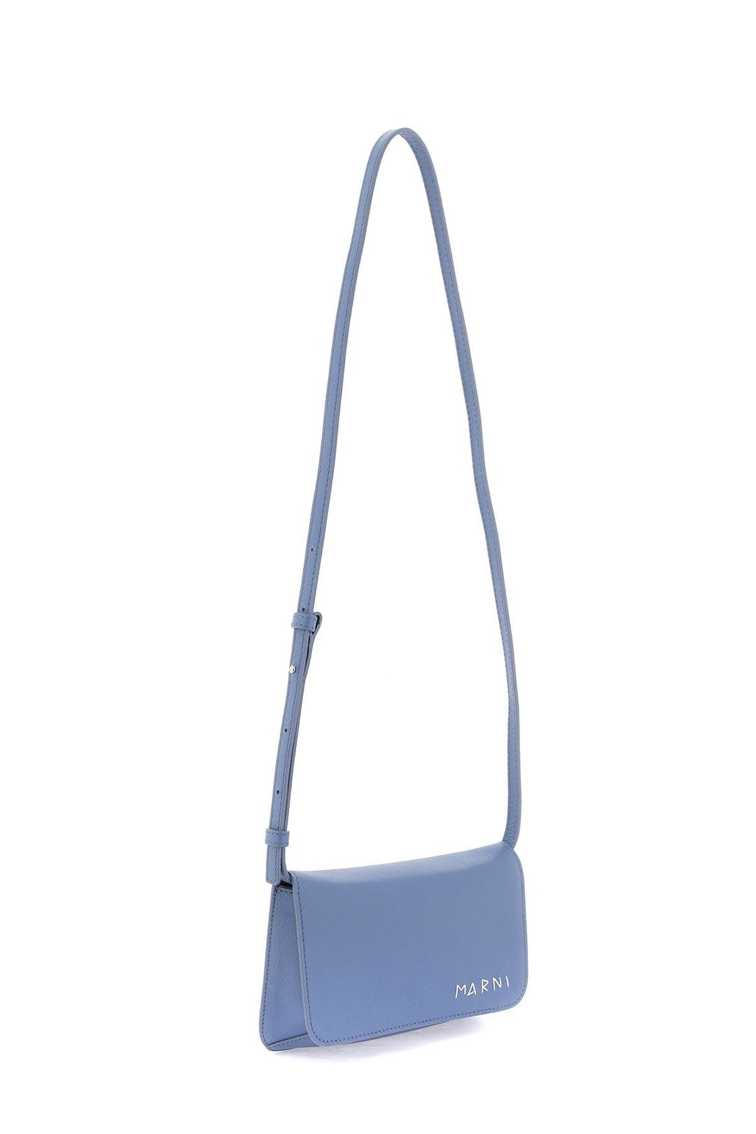 Marni Flap Trunk Shoulder Bag With   Light Blue