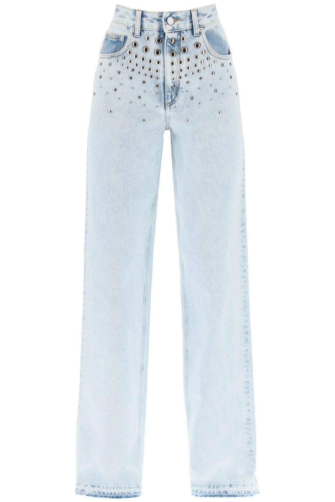 Alessandra Rich Jeans With Studs   Celeste