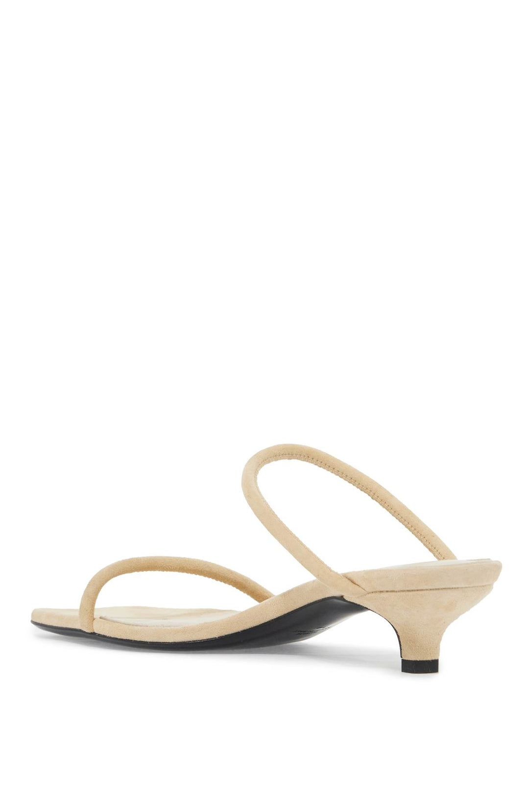 Toteme Minimalist Suede Leather Sandals   Neutral