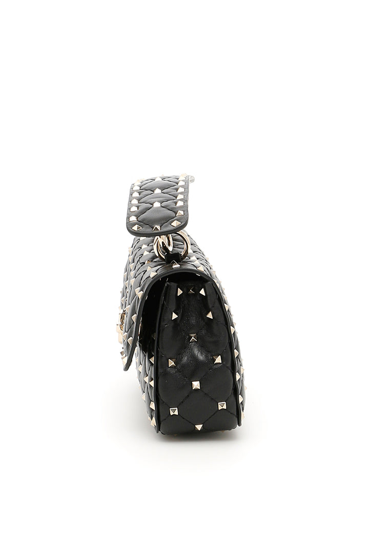 Valentino Garavani Rockstud Spike Small Handbag   Black