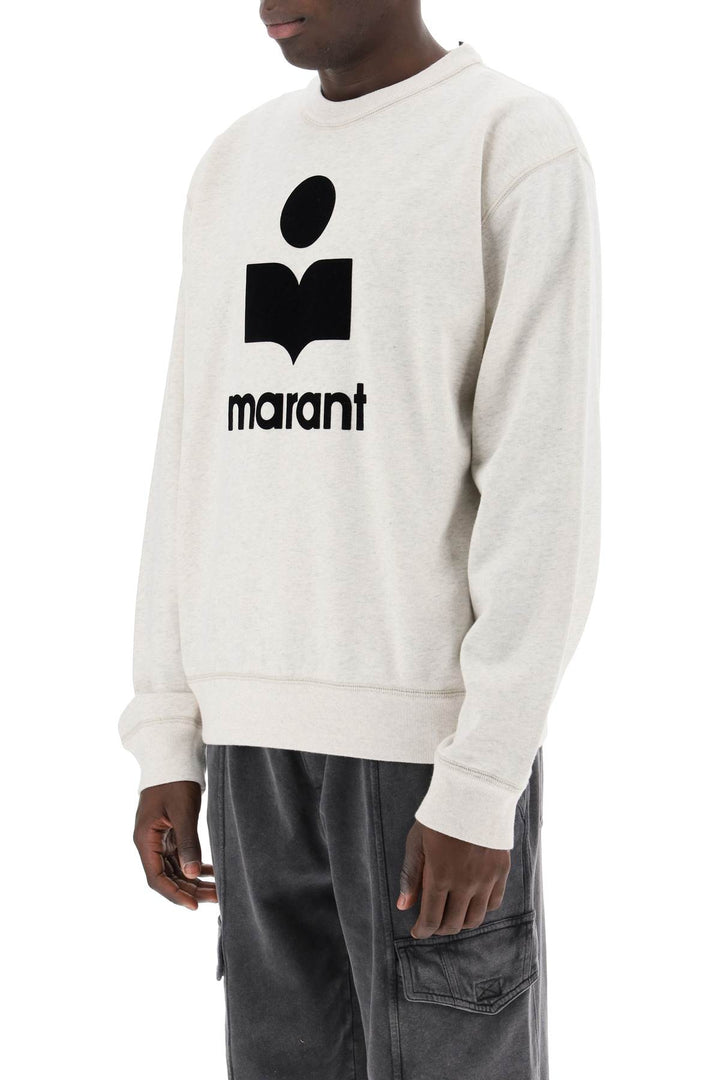 Marant Mikoy Flocked Logo Sweatshirt   Neutral