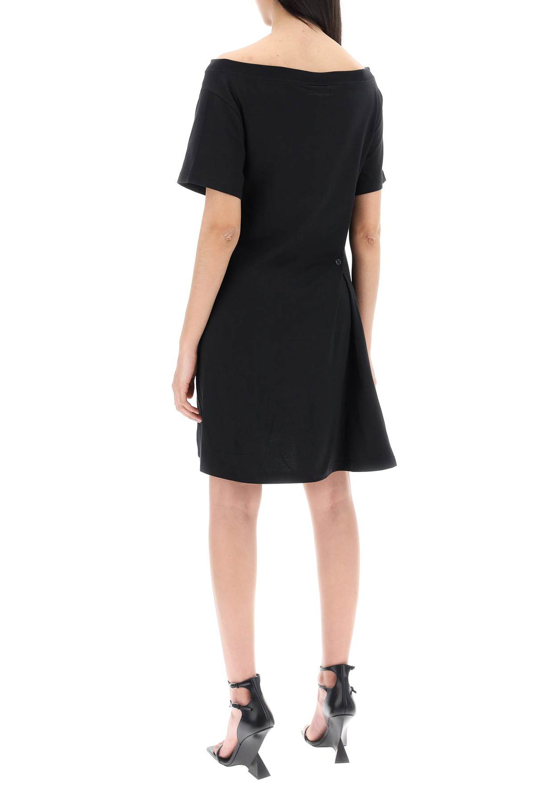 Courreges Twisted T Shirt Mini Dress   Black
