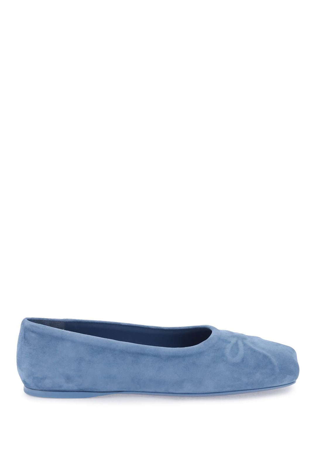Marni Suede Little Bow Ballerina Shoes   Blu