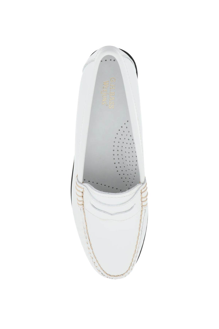 G.H. Bass Weejuns Penny Loafers   White