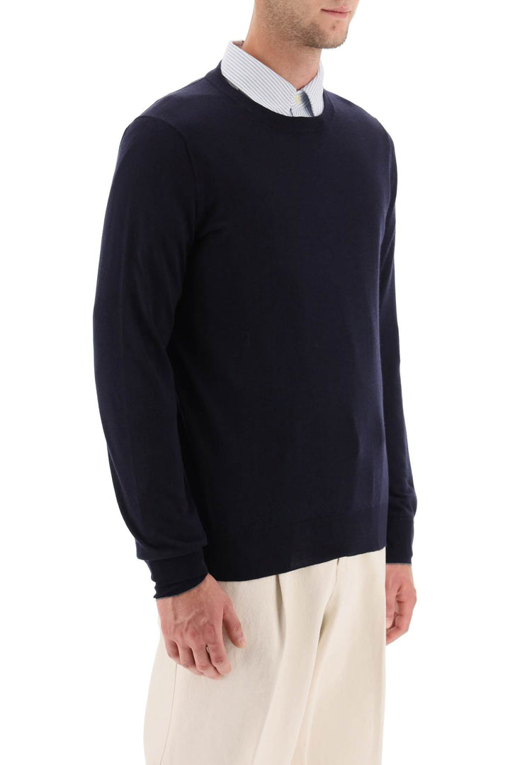 Brunello Cucinelli Fine Wool Cashmere Sweater   Blue