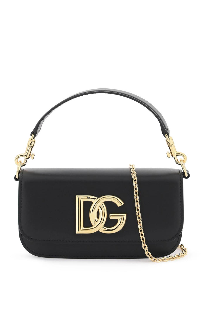 Dolce & Gabbana Smooth Leather 3.5 Handbag   Black