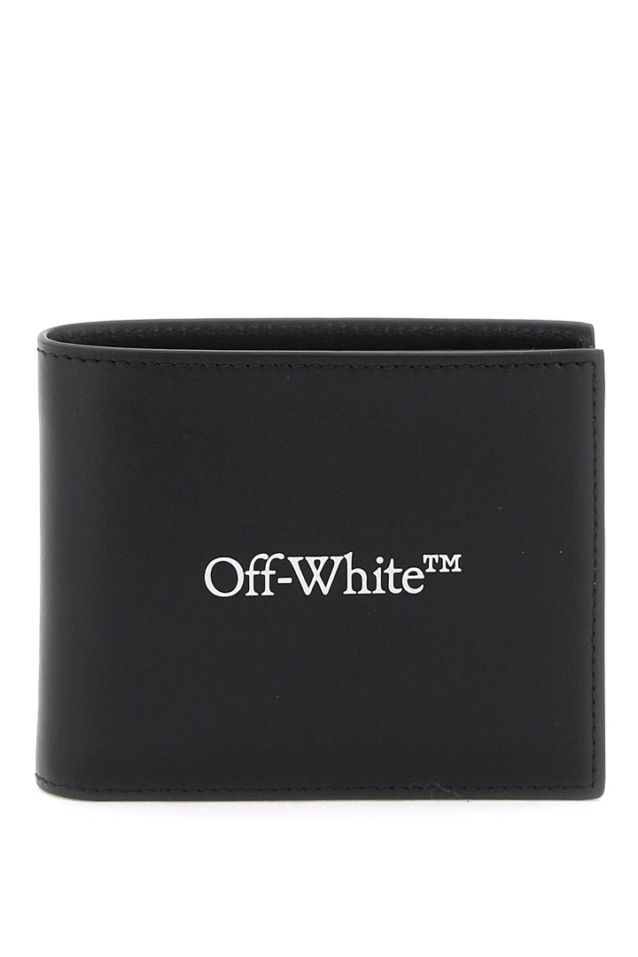 Off White Bookish Logo Bi Fold Wallet   Nero