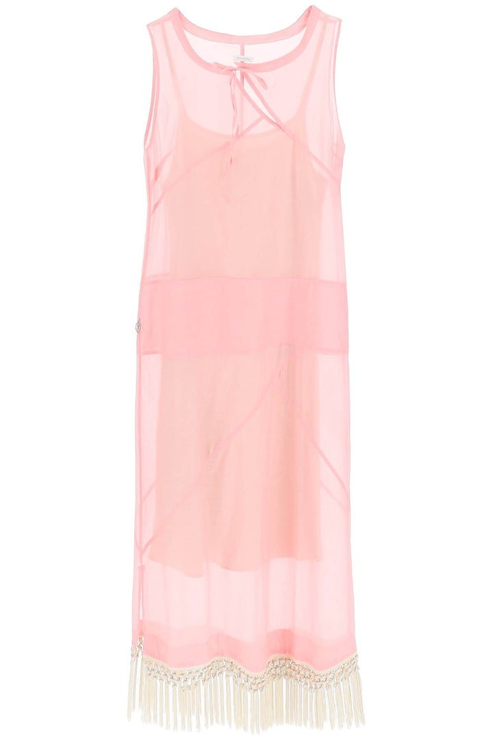 Saks Potts 'Stanni' Cotton And Silk Dress   Pink