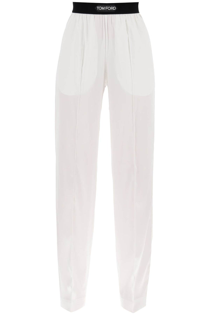 Tom Ford Silk Pajama Pants   Bianco