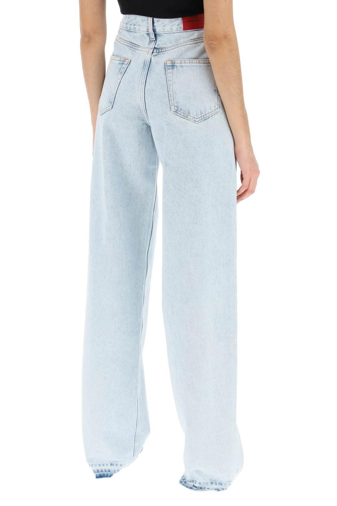 Alessandra Rich Jeans With Studs   Celeste