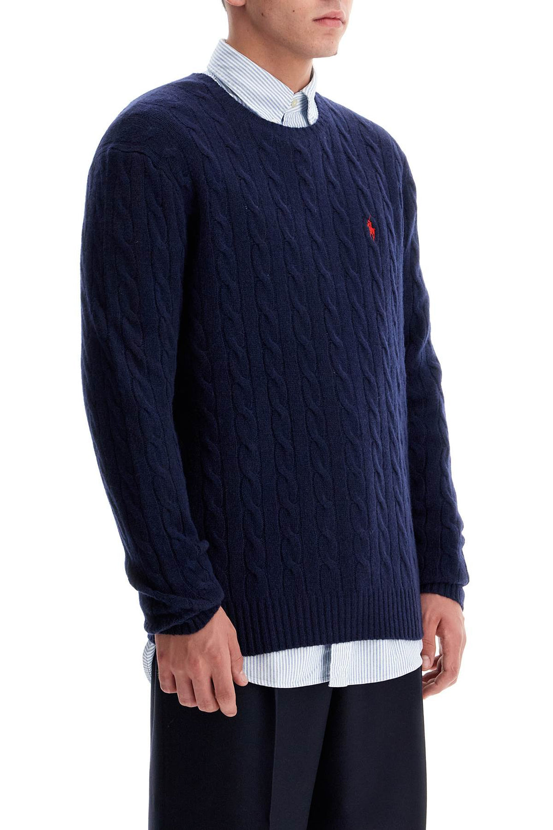 Polo Ralph Lauren cable-knit pullover with pony embroidery