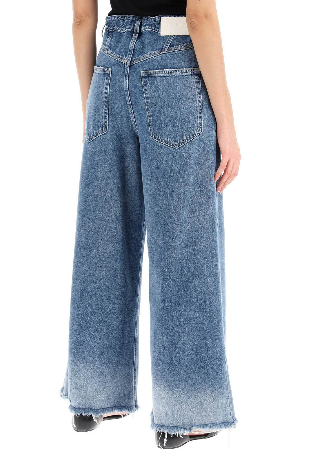 Closed Flare Morus Jeans With Distressed Details   Blu