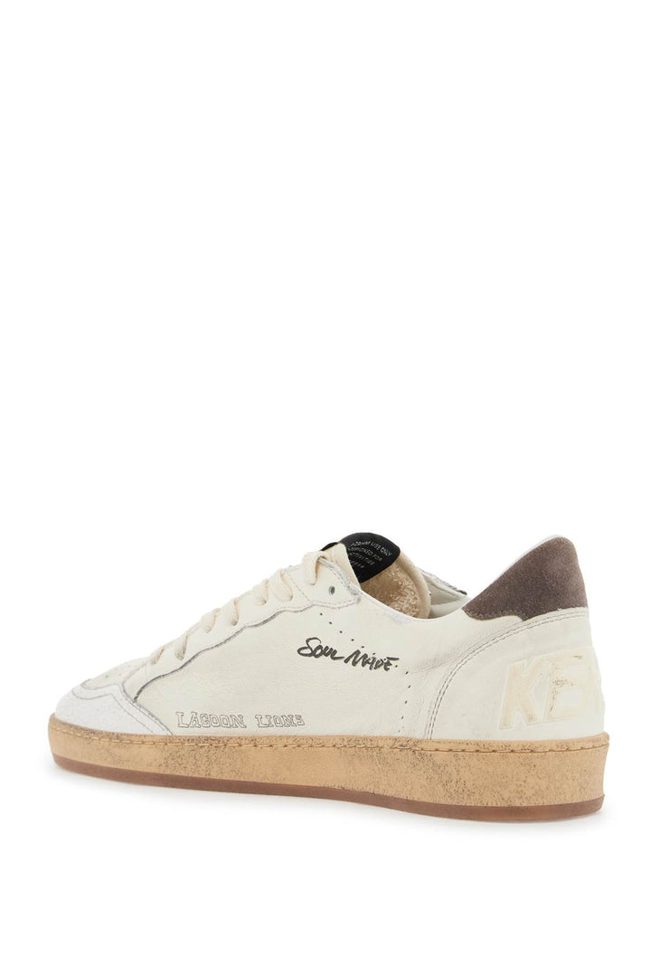 Golden Goose Leather Ball Star Sneakers In   White