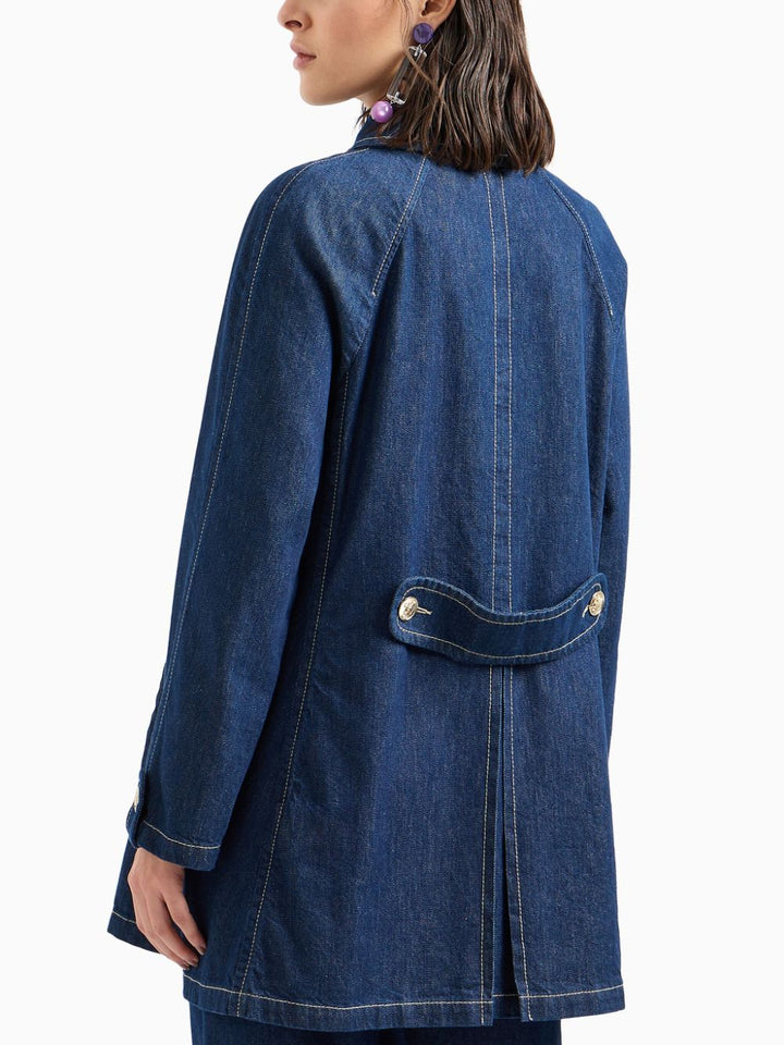 Emporio Armani Coats Blue