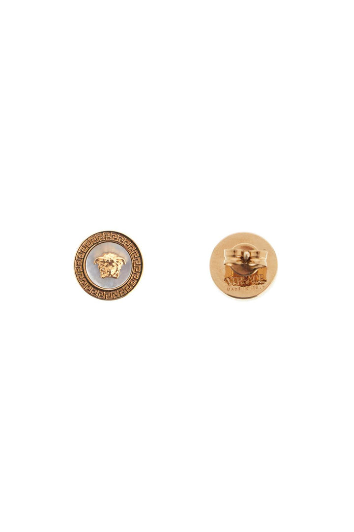 Versace Ic Button Earrings By Orecch   Gold