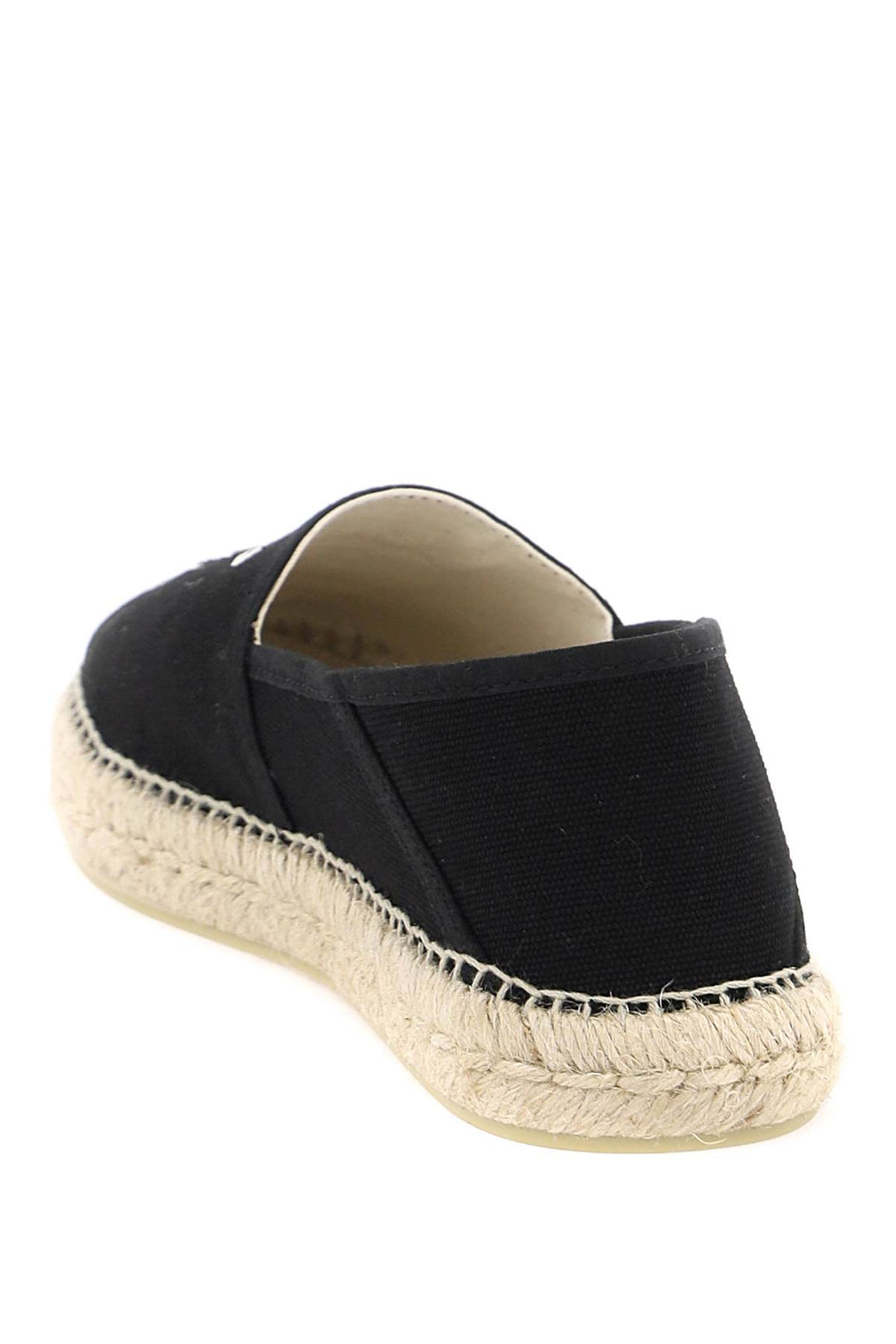 Kenzo Canvas Espadrilles With Logo Embroidery   Black