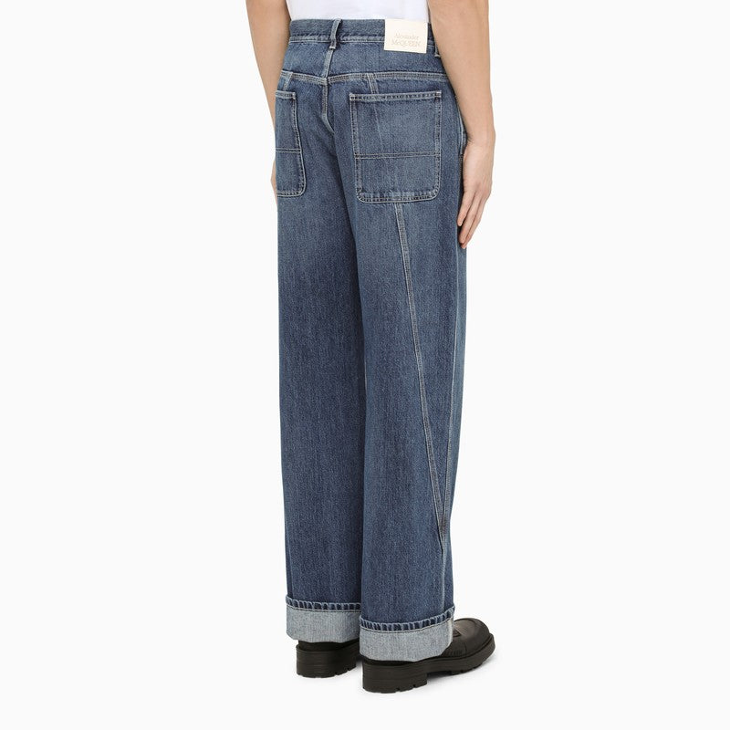 Alexander McQueen Loose cotton jeans