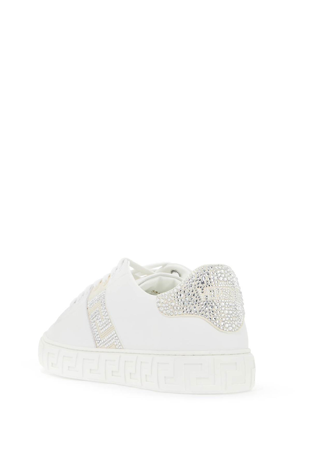 Versace Greca Crystal Sneakers   White