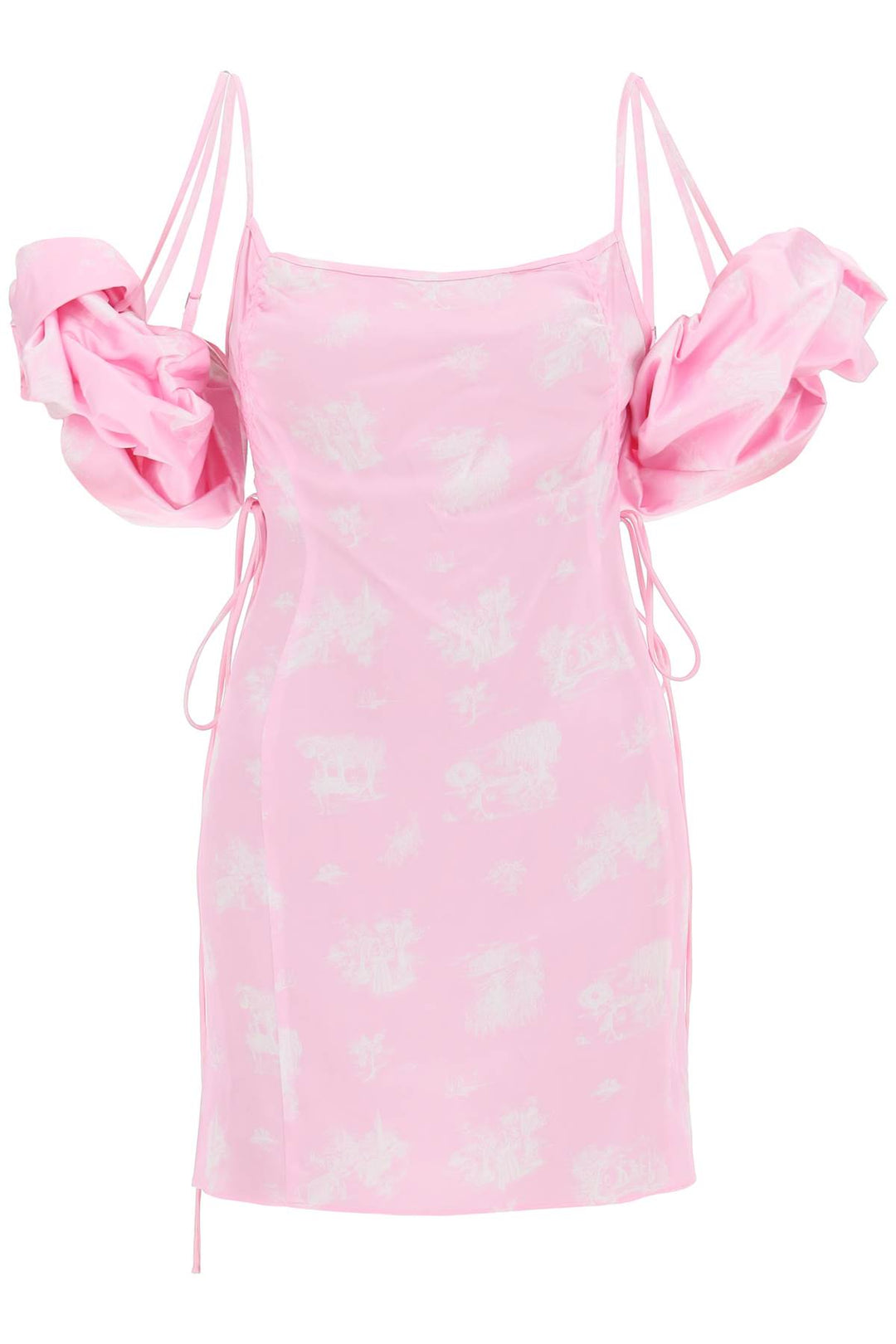 Jacquemus La Robe Chouchou Slip Dress With Detachable Sleeves   Pink