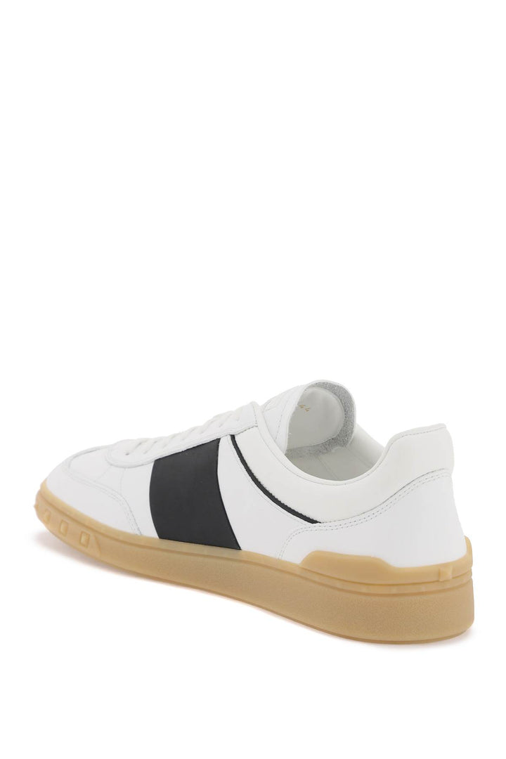 Valentino Garavani Nappa Leather Low Top Upvillage Sneakers   White