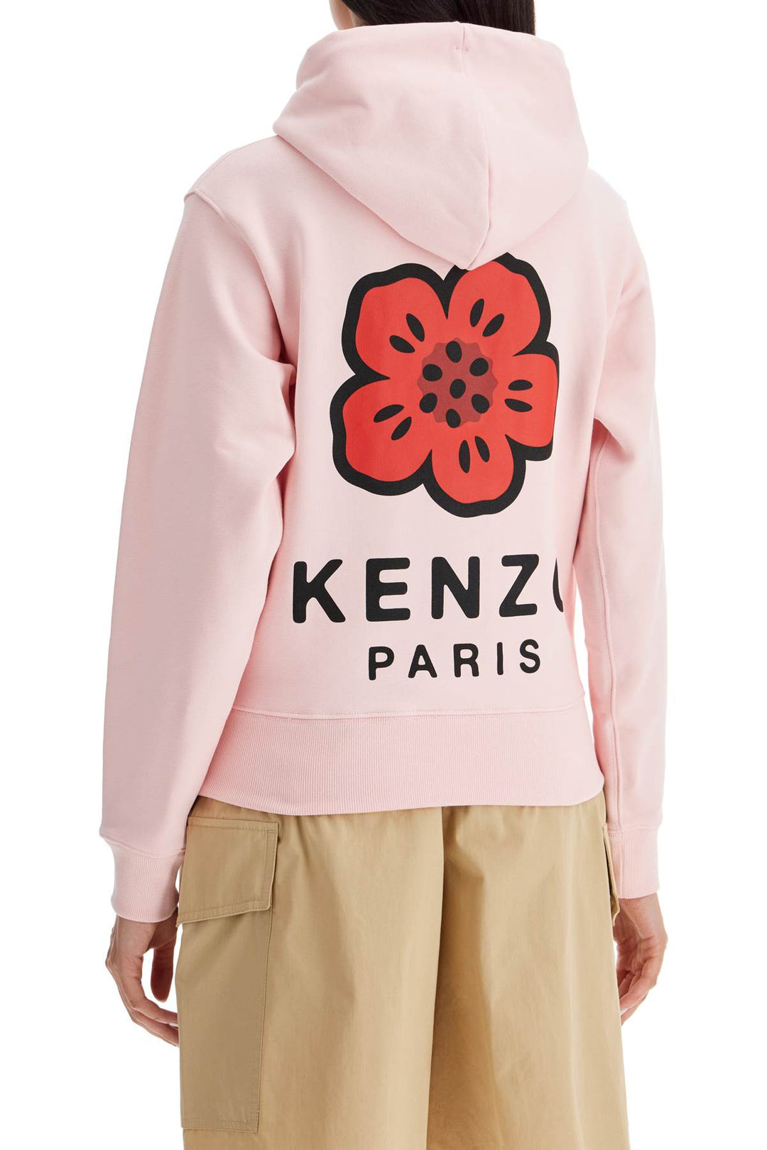 Kenzo Hooded Sweatshirt With Bo   Pink