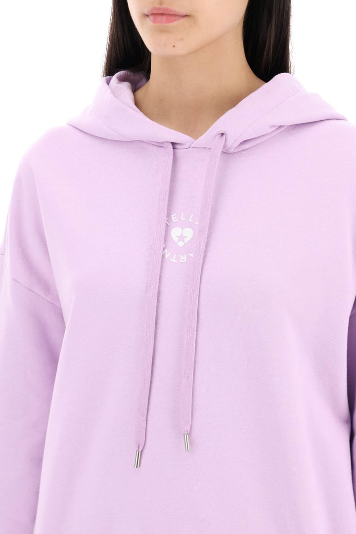 Stella Mc Cartney Iconic Mini Heart Hooded Sweatshirt   Purple