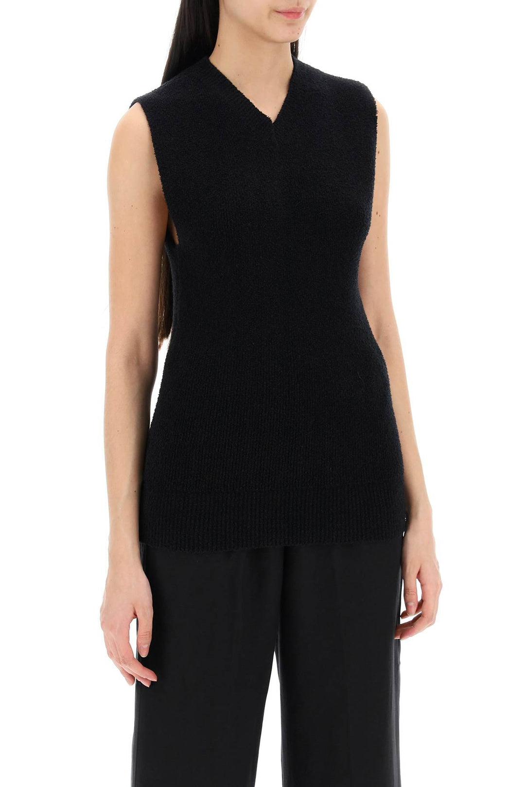 Toteme Sleeveless Top In Terry   Black