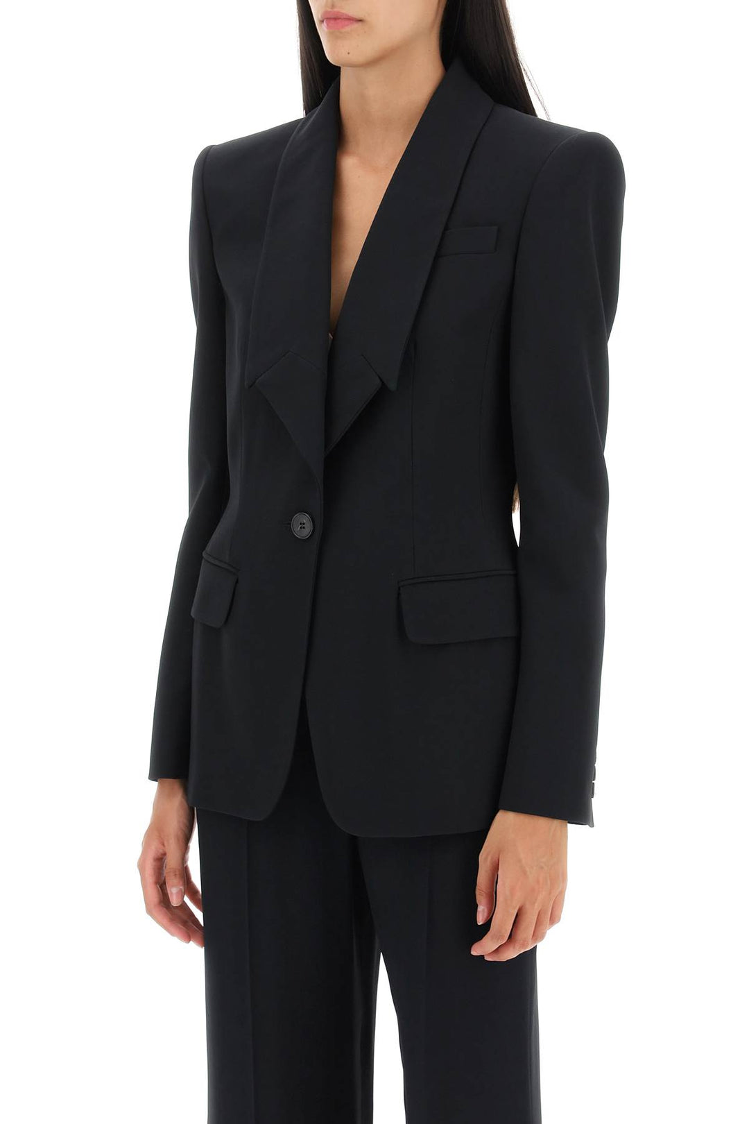 Alexander Mcqueen upside-down lapel jacket