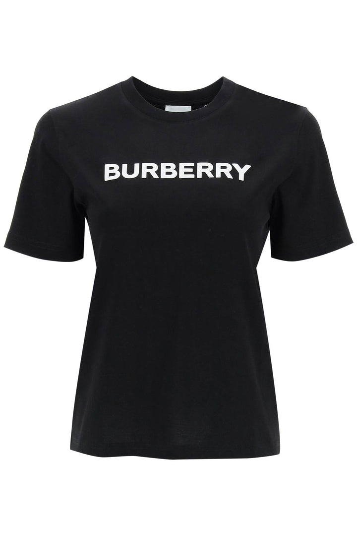 Burberry T Shirt With Logo Print   Nero