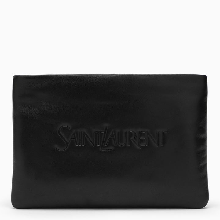 Saint Laurent padded leather clutch bag