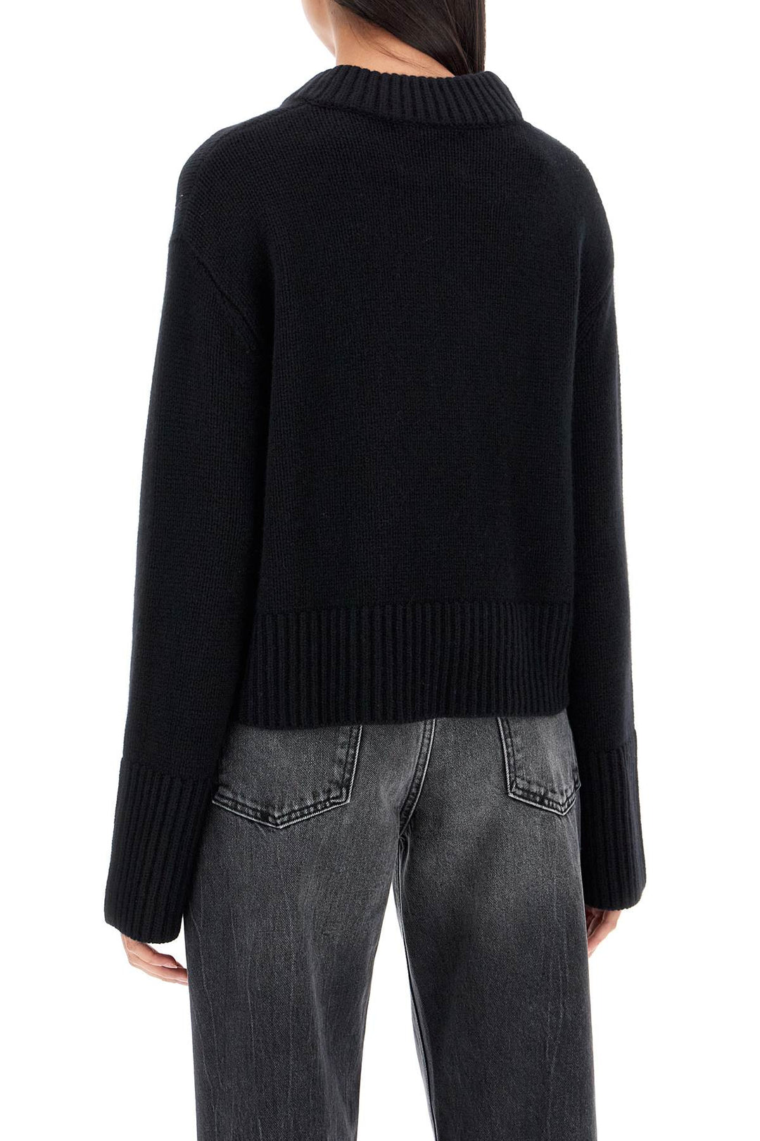Lisa Yang Cashmere Sony Pullover Sweater   Black