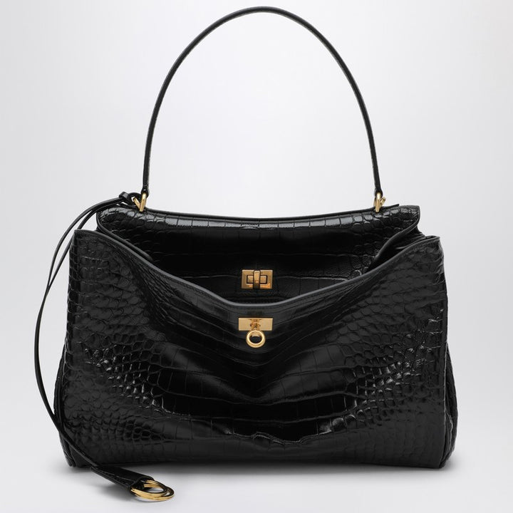 Balenciaga Cocco-print calfskin medium Rodeo bag