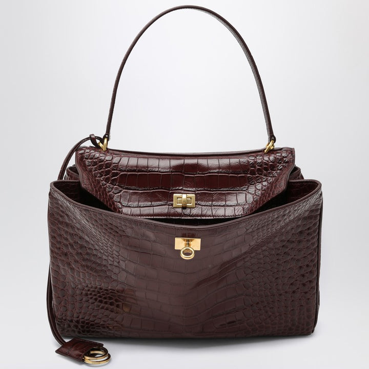 Balenciaga Cocco-print calfskin medium Rodeo bag