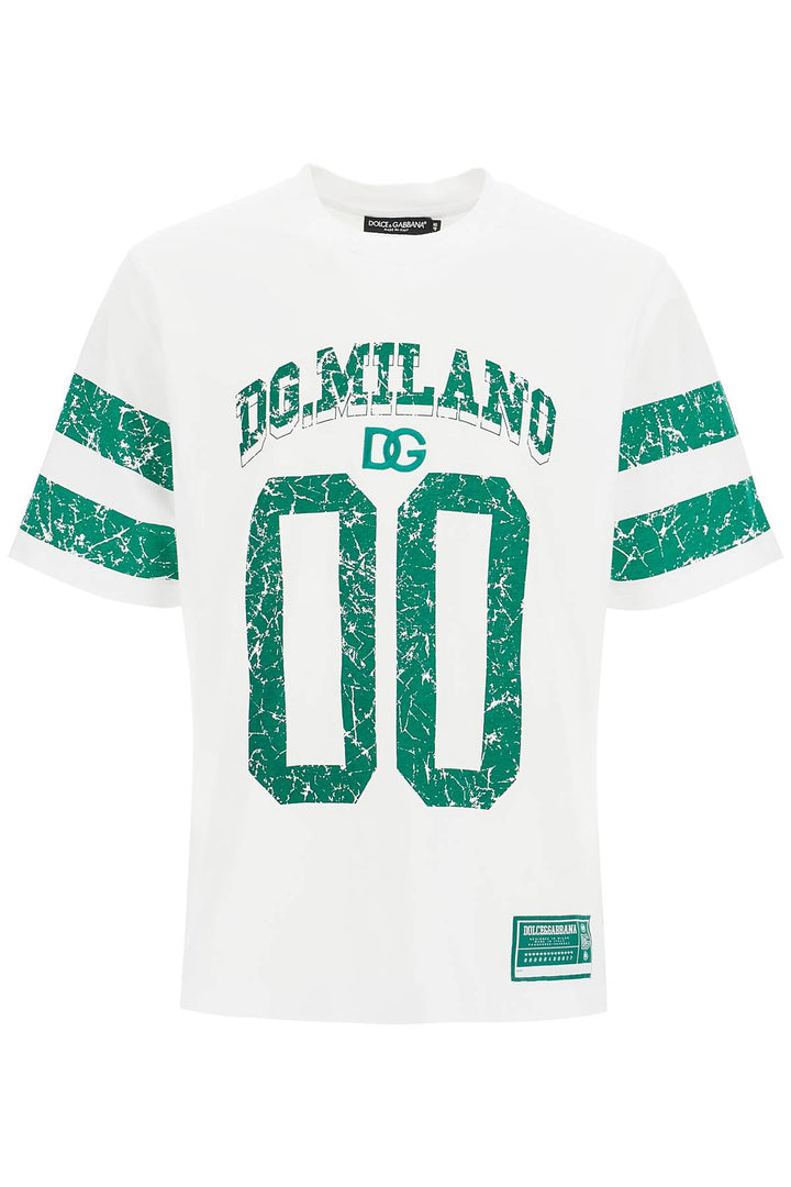 Dolce & Gabbana Sporty Print T Shirt   White