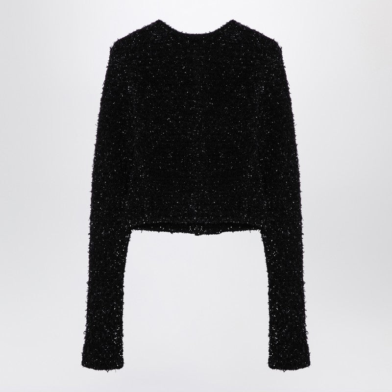 Balenciaga cotton blend tweed cropped cardigan