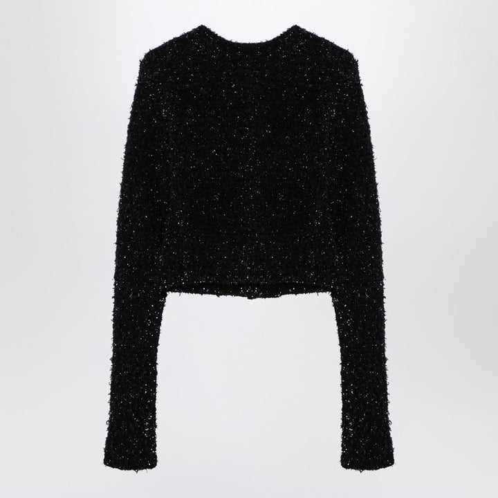Balenciaga cotton blend tweed cropped cardigan