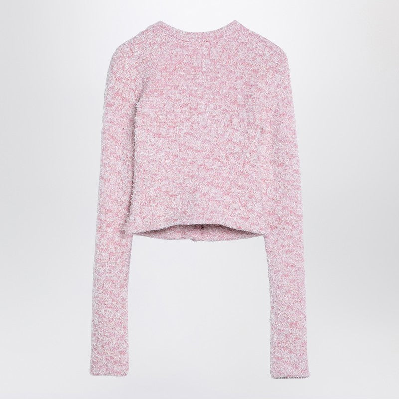 Balenciaga cotton blend tweed cropped cardigan
