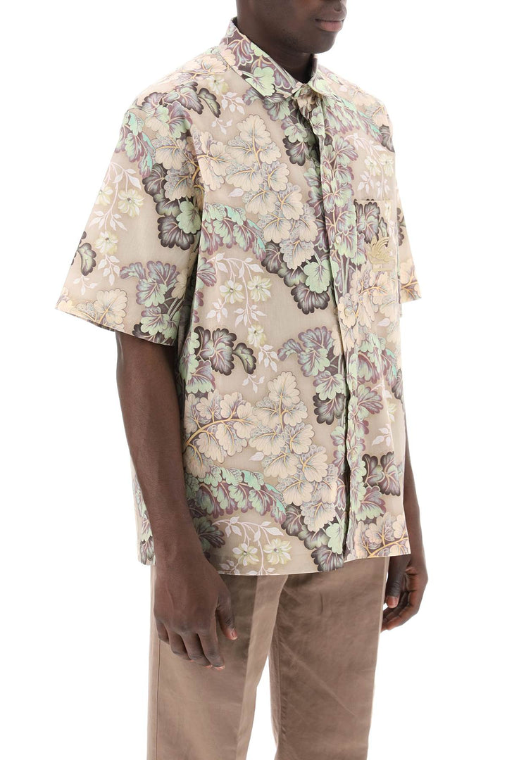 Etro Short Sleeved Floral Shirt   Neutro