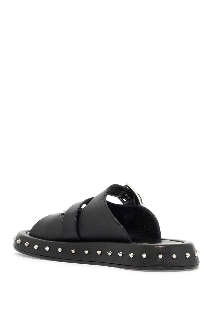 Alexander Mcqueen leather punk slides