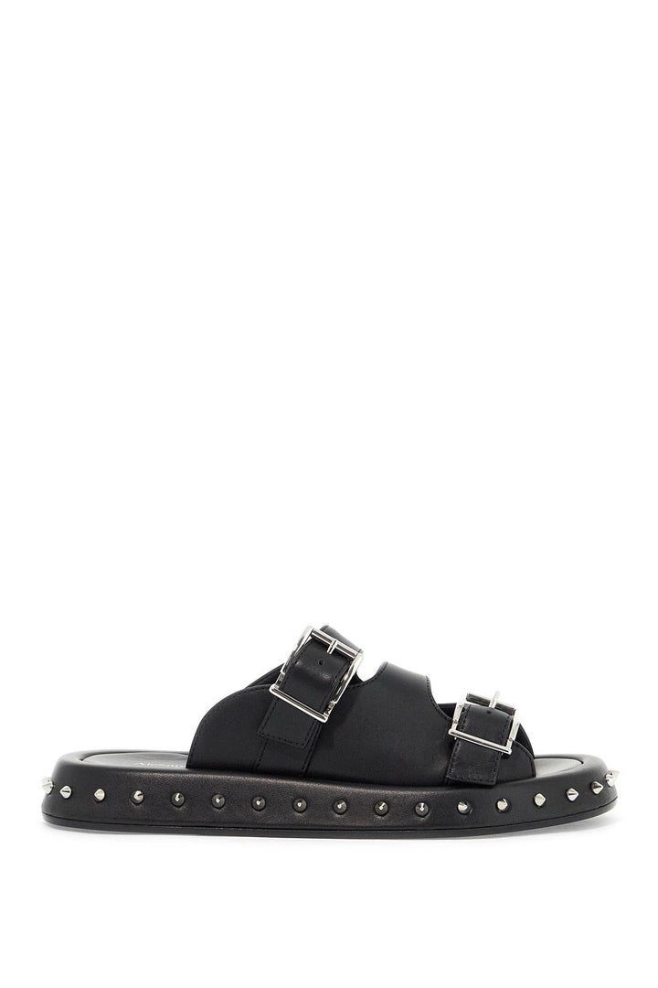 Alexander Mcqueen leather punk slides