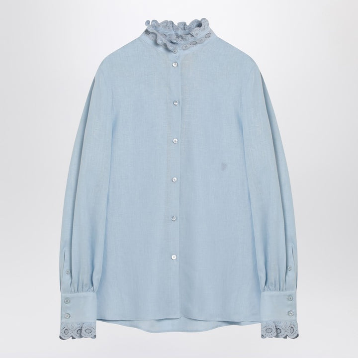 Valentino linen shirt with ruffles