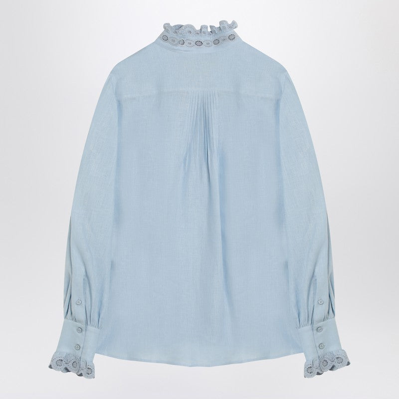 Valentino linen shirt with ruffles