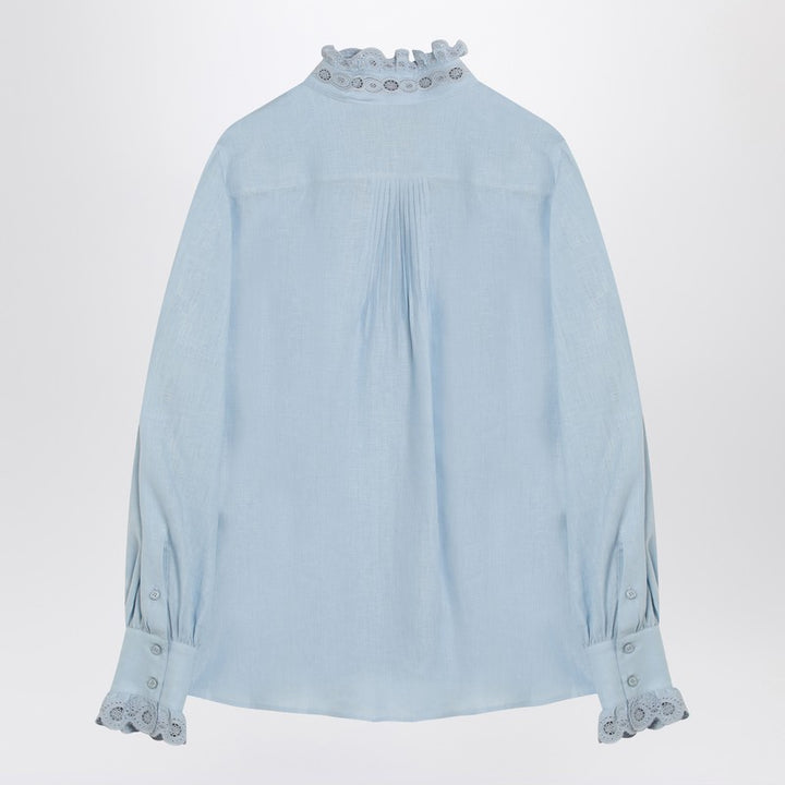 Valentino linen shirt with ruffles