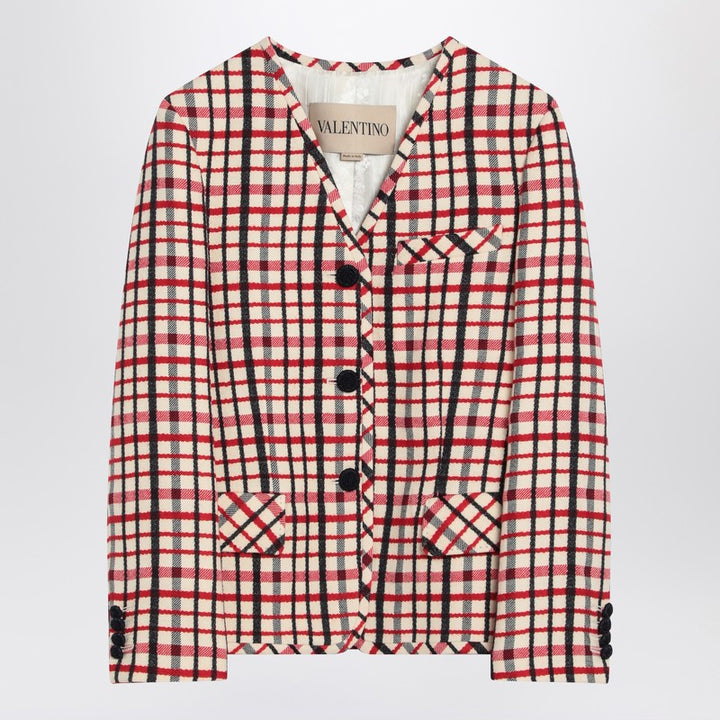 Valentino Check-pattern jacket