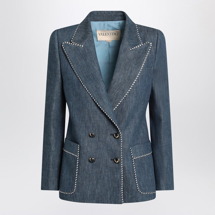 Valentino Double-breasted denim jacket