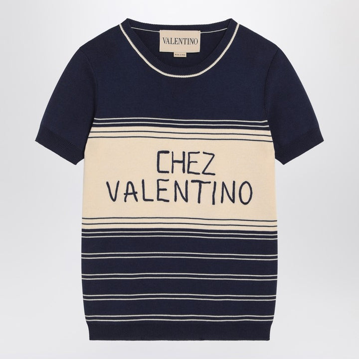 Chez Valentino print sweater