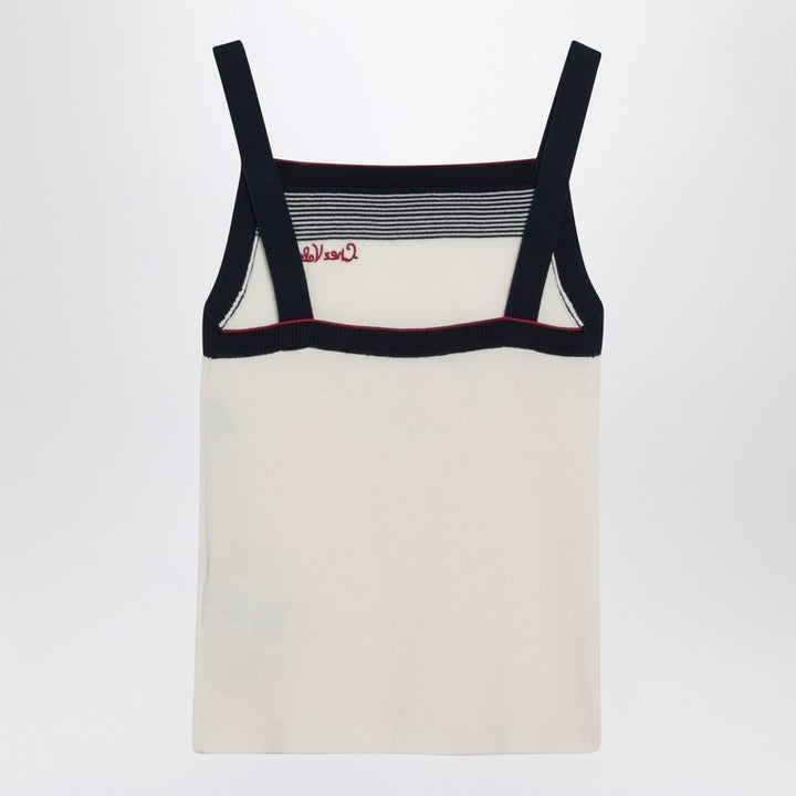 Chez Valentino embroidery tank top