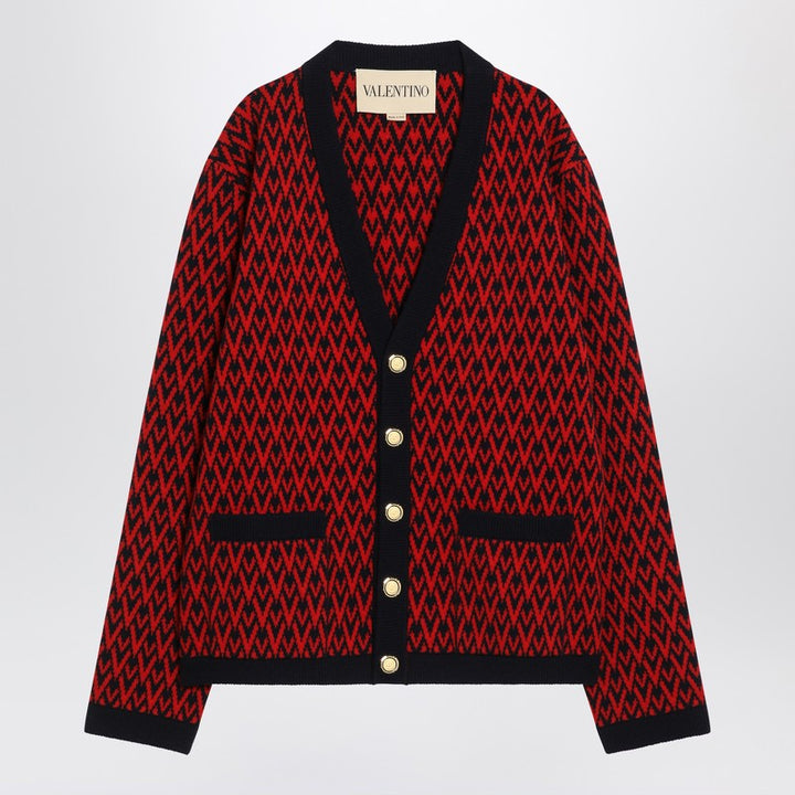 Valentino Jacquard patterned cardigan
