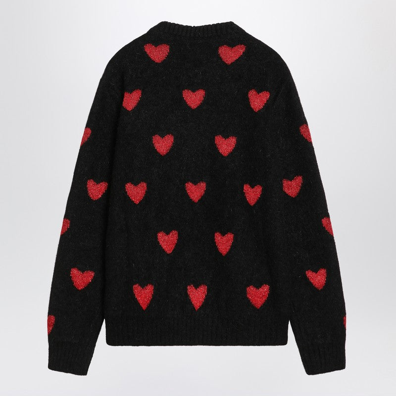 Valentino Jacquard heart pattern sweater